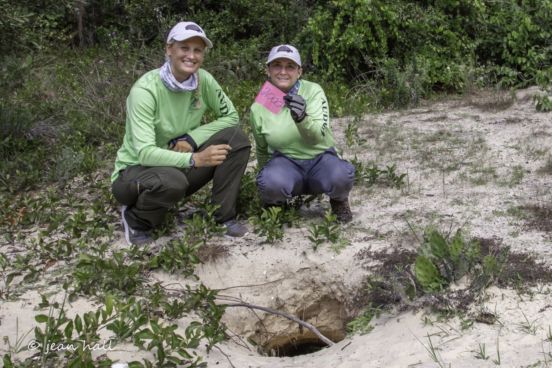 2021 Year-End 7. AWE Biologist Brittany Piersma and volunteer Pam Fawcett are all smiles with their 2,000th burrow counted. .jpeg